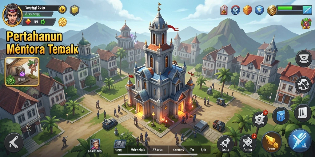 Tampilan gameplay menarik dari 2739 yang menunjukkan strategi Tower Defense.