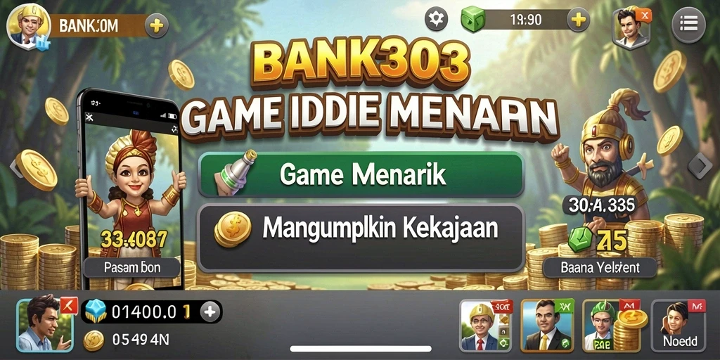Tampilan gameplay BANK303 dengan pengumpulan kekayaan yang menarik.