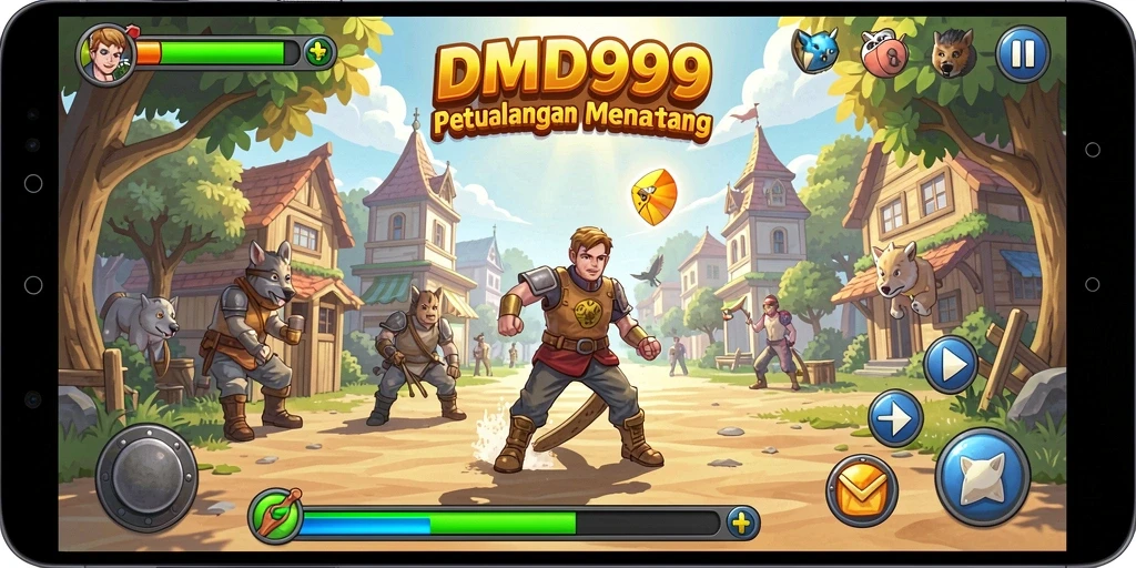 Tampilan menarik dari gameplay DMD999 yang seru dan dinamis.
