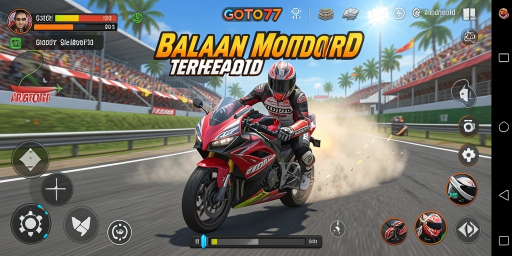 Gameplay seru GOTO77 dengan motor balap yang cepat.