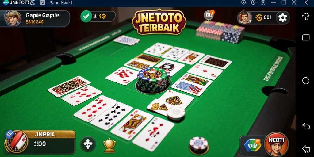 Tampilan gameplay JNETOTO yang seru dalam permainan Gaple.