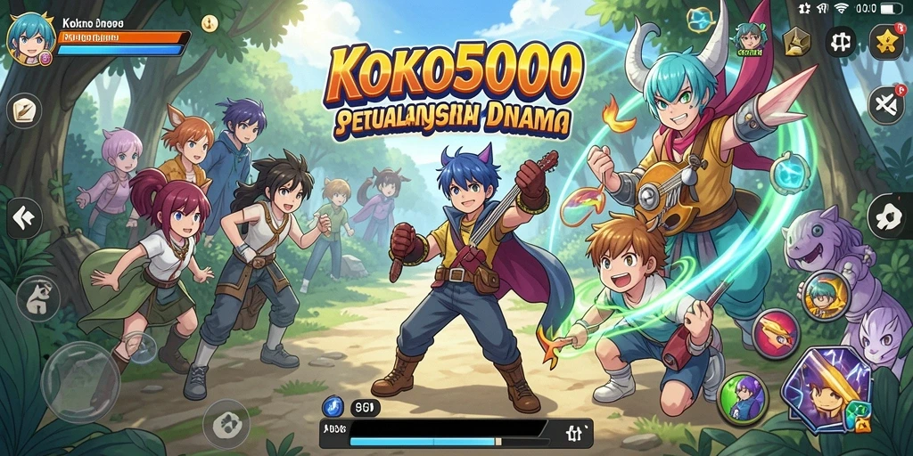 Tampilan gameplay seru KOKO5000 di dunia anime yang menawan.