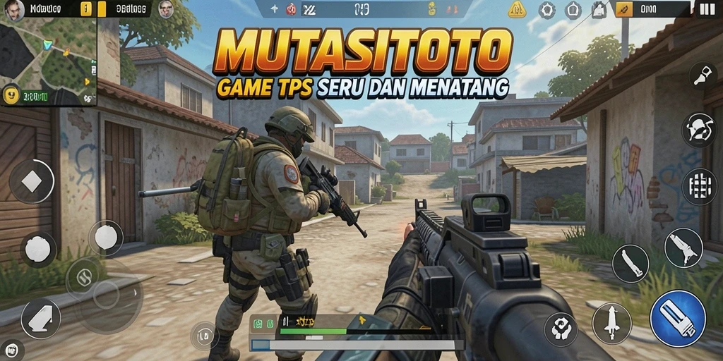 Screenshot utama gameplay MUTASITOTO dengan pertempuran seru.