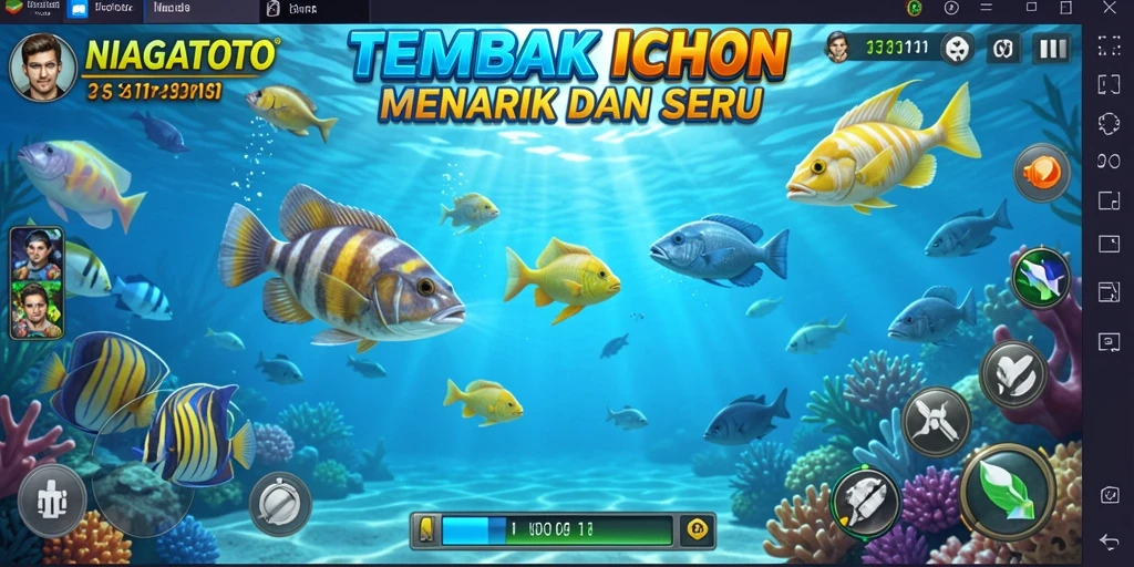 Gameplay seru Tembak Ikan NIAGATOTO yang memukau.