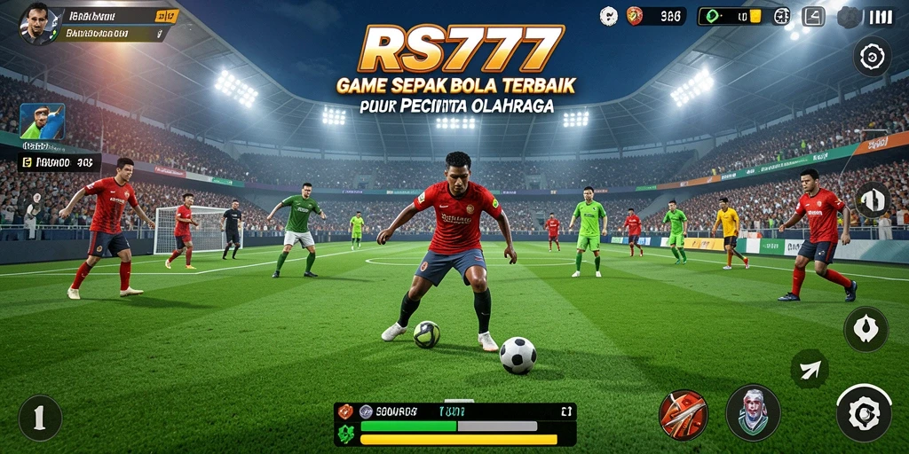 Tangkapan layar pertandingan sepak bola intens di RS777.
