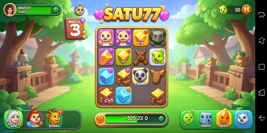 Tampilan menarik dari gameplay SATU77 yang menantang.