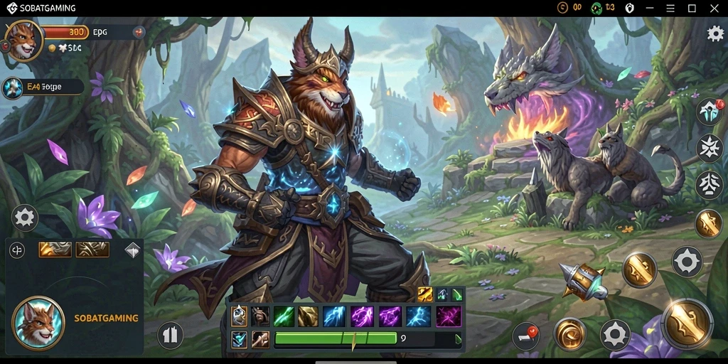 Screenshot menampilkan pertempuran seru di dunia SOBATGAMING.