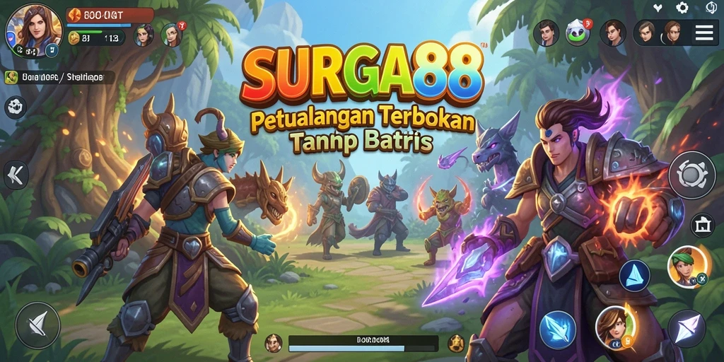 Tampilan menakjubkan dari gameplay SURGA88 dalam dunia terbuka.