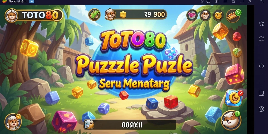 Screenshot gameplay TOTO80 menampilkan berbagai teka-teki menarik dan berwarna.